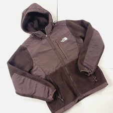 The North Face Jacket Small Brown Denal Hooded Fleece Hiking Outdoor Kendall