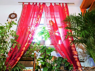 Deko Vorhang indischer Saree Vorhang Patchwork Gardine Hippie boho handmade