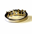 14k white 18k yellow gold 1.19ct engagement princess diamond ring 3.5g vintage — photo 6