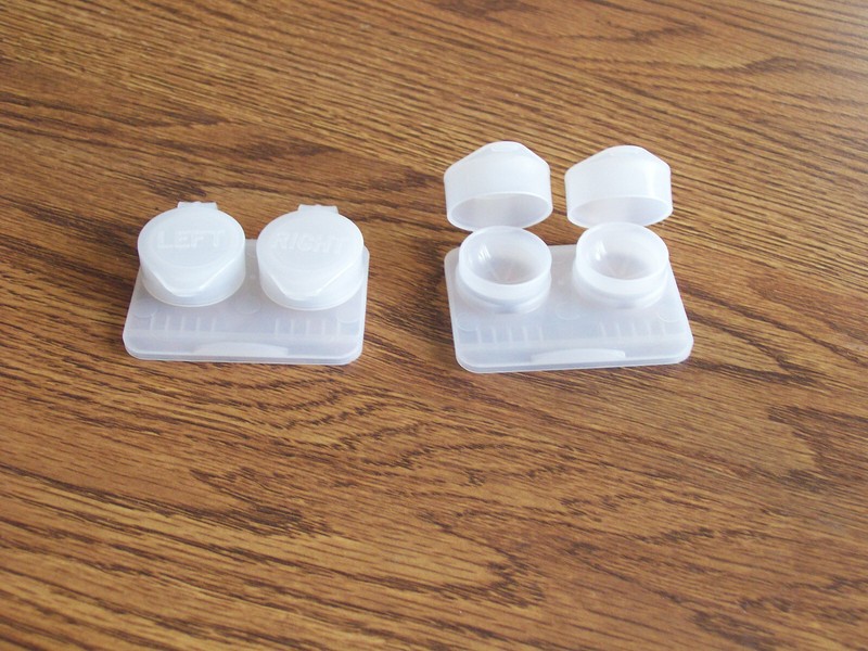 11 New Clear Plastic Flip Top Contac Lens Cases