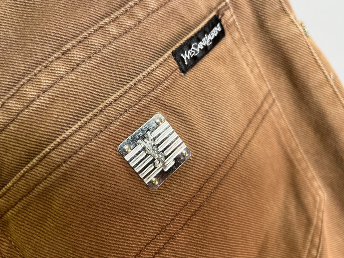 90s Yves Saint Laurent YSL Jeans Denim Brown Men's Pants Sz 30 | eBay