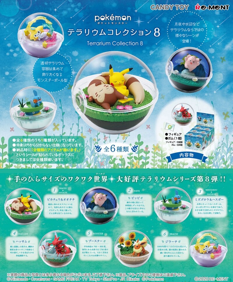 RE-MENT Pokemon Terrarium Collection 8 Poke Ball Case Mini Figure