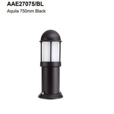 ANSELL AAE27075/BL AQUILA E27 750MM HIGH BOLLARD BLACK DIE CAST ALUMINIUM GARDEN