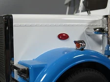 1pc 1.6cm Oval Peterbilt Logo Emblem Sign for Tamiya RC 1/14 King Grand Hauler