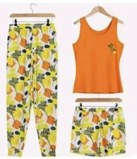 Avon Tropical Pjs Size 20-22 UK ladies 3 piece PJ set BNIB