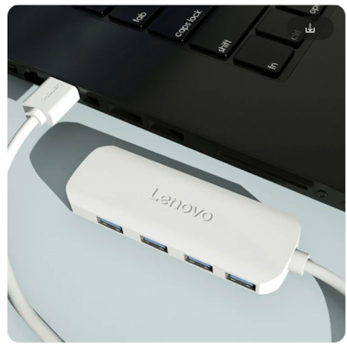 Lenovo Ultra-Slim 4-Port USB 3.0 Hub in White - Brand New