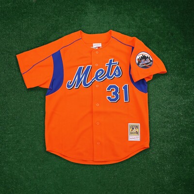 Mike Piazza 2004 New York Mets Authentic Orange Men's Batting