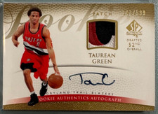TAUREAN GREEN 2007-08 SP Authentic Rookie Patch Autograph RC 243/599