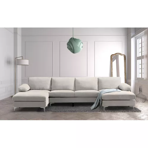 Grey and white sectional outlet