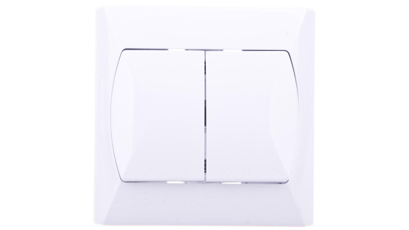 AKCENT Two-way switch + single white ŁP-9A / 00 /T2UK