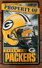 NFL Licensed Green Bay Packers Property Sign Plastic Decor Football League