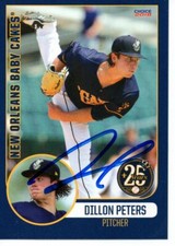 Dillon Peters 2018 New Orleans Baby Cakes Signed Card