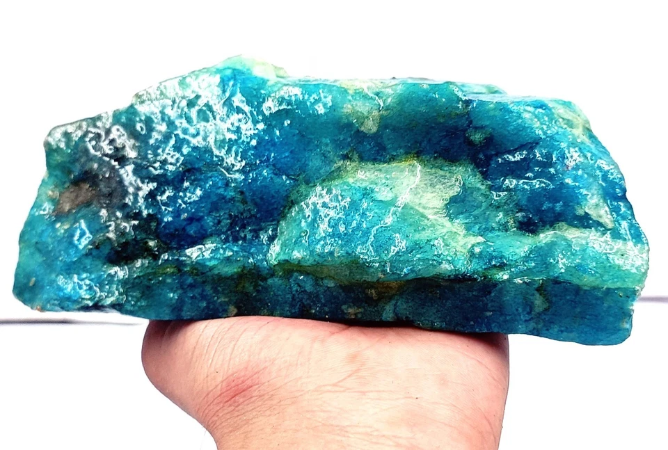 DYED Rough 6675.00 Ct Brazil Blue Aquamarine Uncut Rough Certified Gemstone GVI - Image 4 of 4