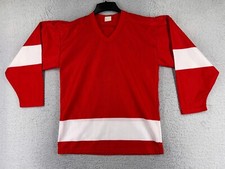 VINTAGE CCM Hockey Jersey Mens Medium Red White Maska USA 1983 