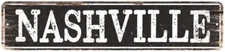 NASHVILLE Personalized Chic Metal Sign Home Decor Cities 4x18 104180007235