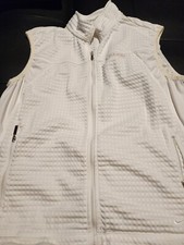 Nike Golf Women Large Vellano Coutry Club Vest Therma Fit Full Zip Off White