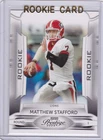 MATTHEW STAFFORD RC Georgia Rams FOOTBALL ROOKIE CARD 2009 Playoff Prestige RC