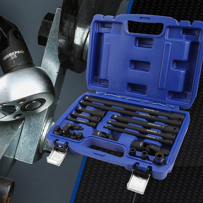 #ad #ad WORKPRO 18PCS Drive Tool Accessory Set 1 4quot;amp;3 8quot;amp;1 2quot; Socket Adapter Extensions $38.99