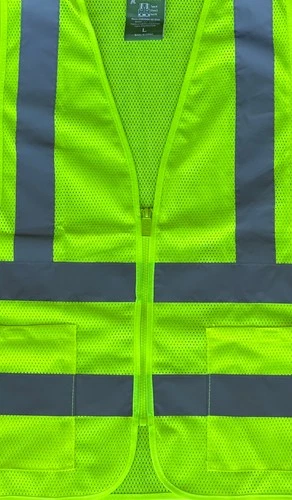 Crew All Mesh Yellow  High Visibility Safety Vest With 2 Pockets image 6