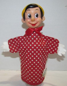 1960s Gund Pinocchio Hand Puppet