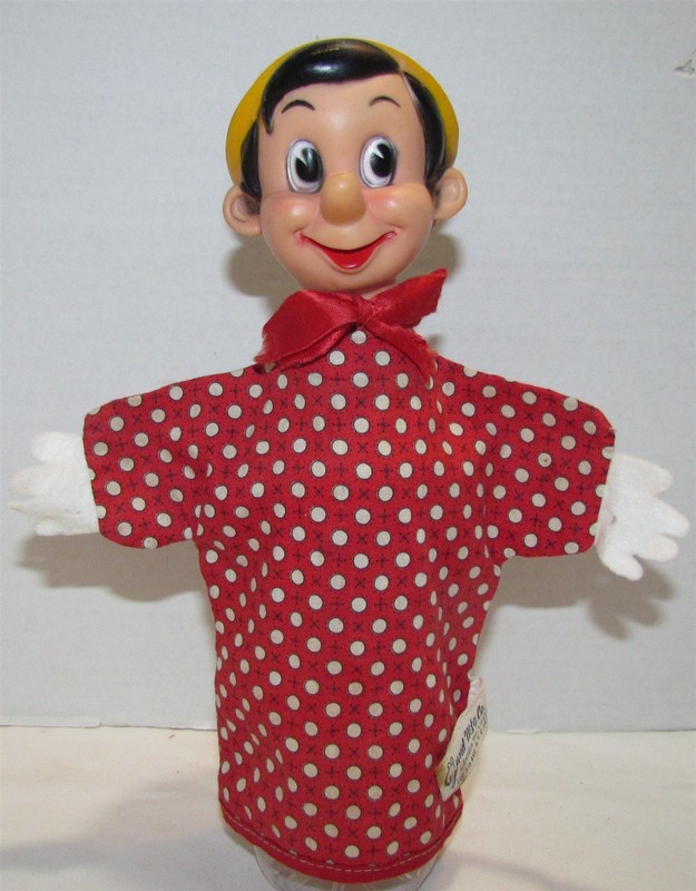 1960s Gund Pinocchio Hand Puppet