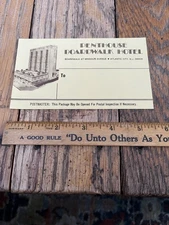 Lot Of 2 VINTAGE Penthouse Boardwalk Hotel Paper Mailing Label Atlantic City