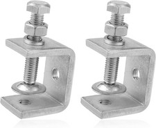 2 Pack 304 Stainless Steel Small C Clamps 1 Inch Mini C-Clamps Heavy Duty With