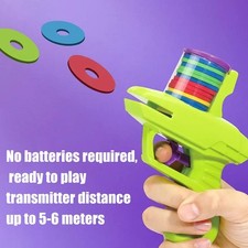 Flying Disc Cat Launcher Set Pets Fetch Toy with Colorful Propellers Se C7V3