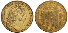 William and Mary 1691 Five-Guineas, XF45