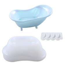 Jabonera de bañera caja de almacenamiento molde con patas molde contenedor de almacenamiento de joyas