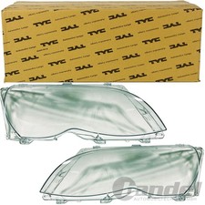 2x TYC STREUSCHEIBE HAUPTSCHEINWERFER LI+RE passend für BMW 3er E46 FACELIFT