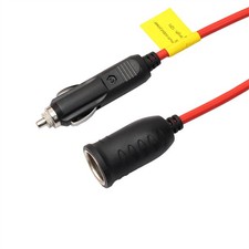12V/24V Cigarette Lighter Extension Cord Cable 12 FT DC Power Socket Plug