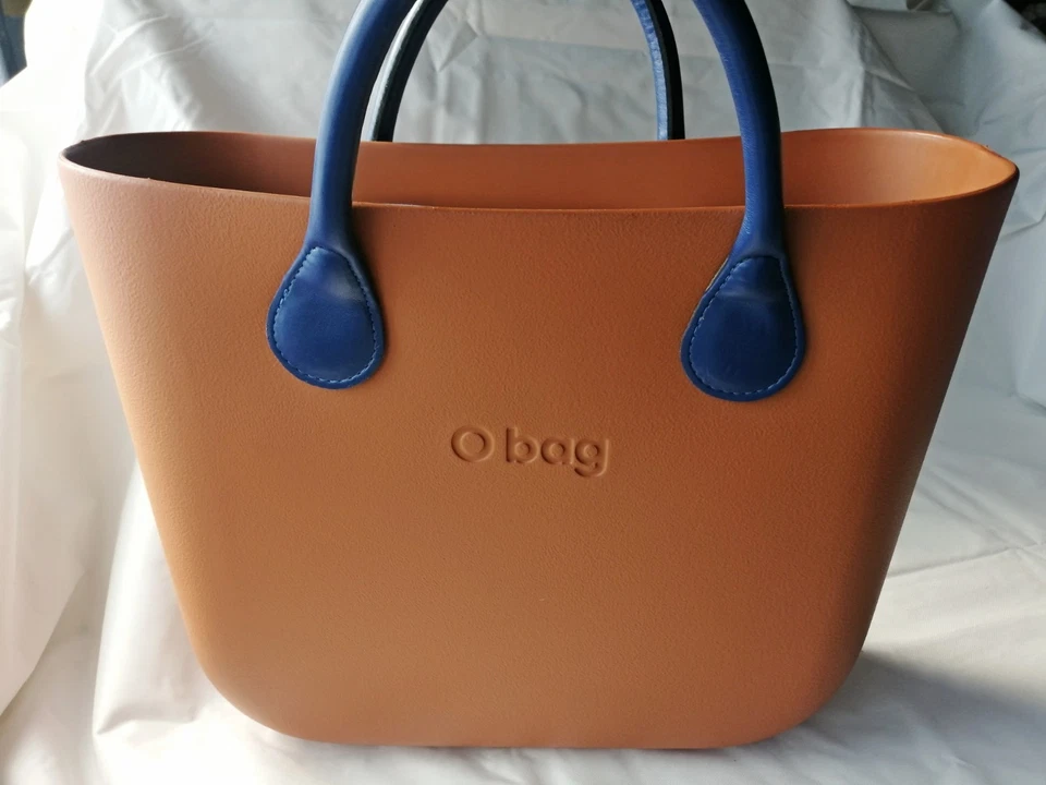 O bag Borsa Nuova Originale O bag - Col. Biscotto Int. Pennello Manici Blu - Immagine 2 di 4