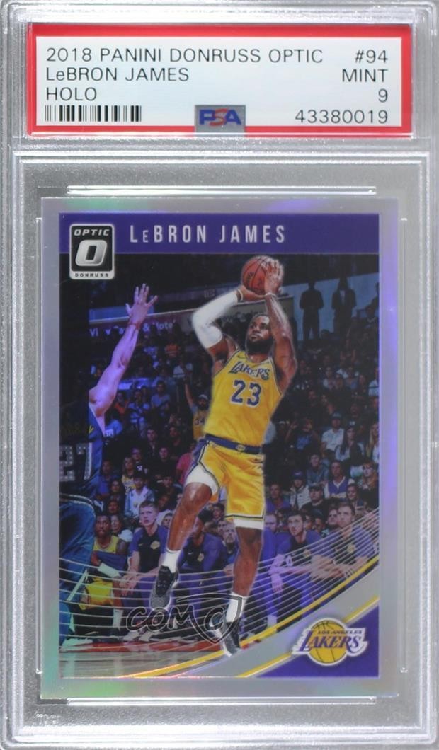 2018-19 Panini Donruss Optic Holo Prizm LeBron James #94 PSA 9 MINT m9g