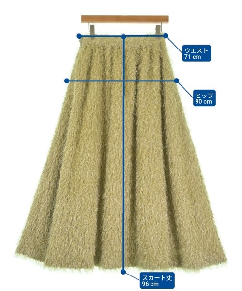 AMERI Long/Maxi Length Skirts Green(Glitter) M 22… - image 7