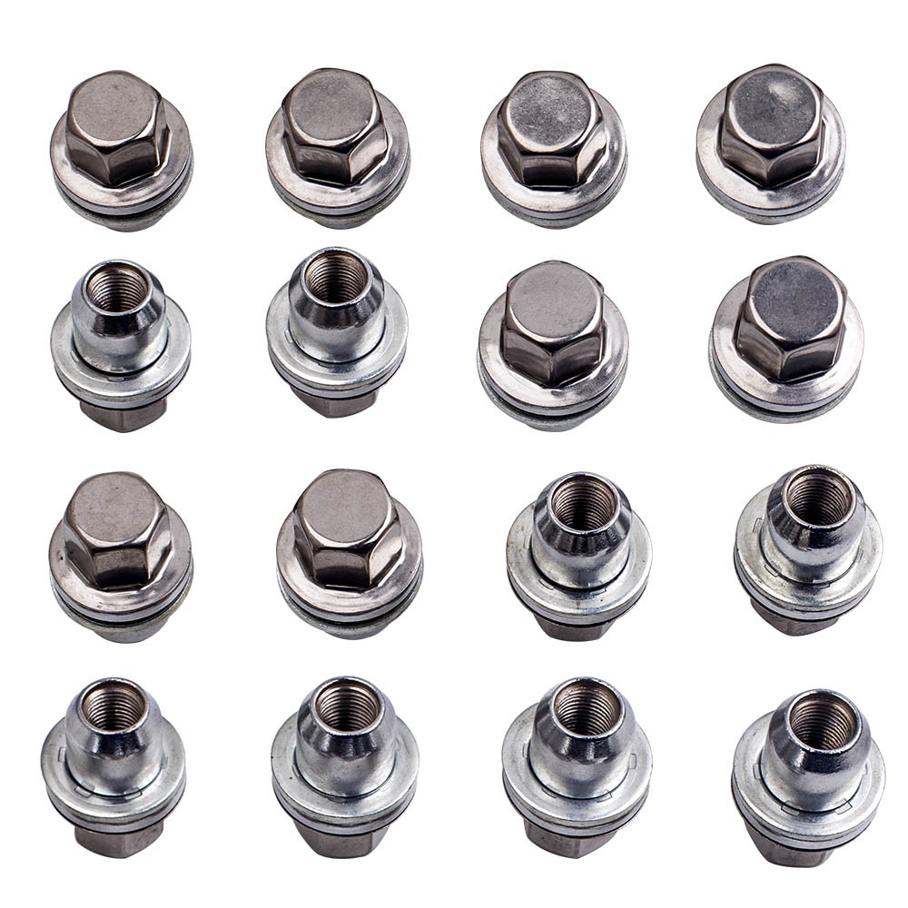 16X Full Stainless Alloy Wheel Nuts For Land Rover Discovery 3 4 RRD500290