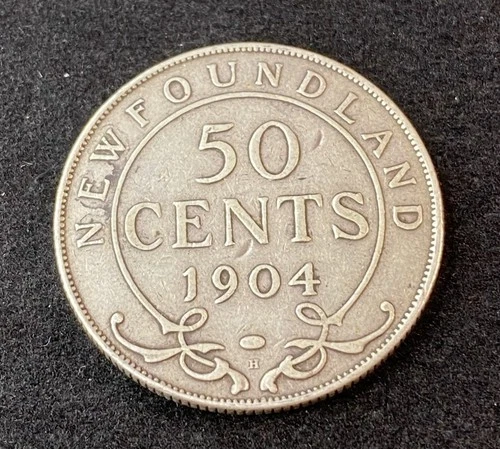 1904 Newfoundland 50 Cents — photo from the most recent tracked eBay sale
