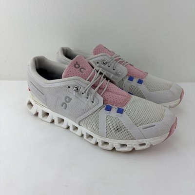 Women s On Cloud 5 White Pink Running Athletic Sneakers Shoes US 9.5