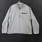 Tom Beckbe Pullover Men's XXL Gray Quarter 1/4 Zip Mock Neck Stretch Sweater