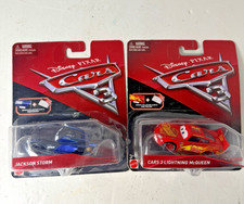 Lot of 2 Cars 3 Lightning Mcqueen Jackson Storm Mattel Disney Pixar w/ mini post