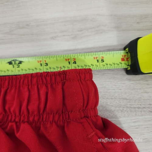 Vintage HAWAIIAN AUTHENTICS LINED Red Swim Board Shorts / Youth Size XL 34/36 - Picture 3 of 10