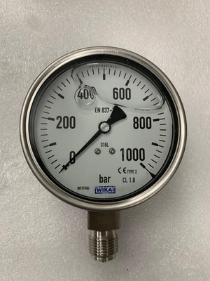 #ad New WIKA 0 1000 BAR Pressure Gauge EN837 1 Free Fast Shipping $109.14