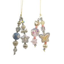 Homvog 1-4PCS Cute Phone Charms Aesthetic One Size, 2x Butterfly Star Beads