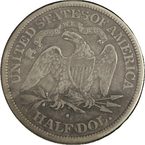 1877-S Seated Liberty Half Dollar - Fine F