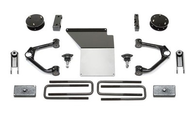 FABTECH K1097 Lift Kit Suspension; Basic System; 4'' Front Lift; 4'' Rear Lift;