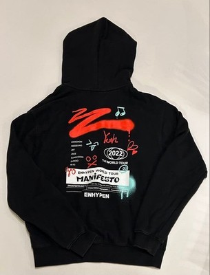 ENHYPEN World Tour Manifesto Zip UP Hoodie L-Size Black Official