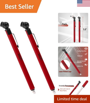 #ad Durable Pencil Tire Pressure Gauge Set 10 75 PSI Rust Resistant 2 Pack $10.79