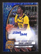 Zaide Lowery 2024-25 Bowman U Basketball Prospect Auto Blue Shimmer /35