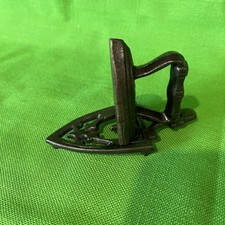 Salesman Sample Cast Metal Sad Iron Trivet Stand Set Miniature Collector Piece