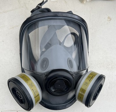Honeywell North 5400 Series Full Face Respirator Mask Dual Connector Fit M/L 